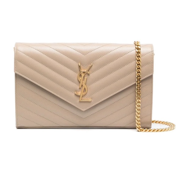 ❌❌SOLD! New Saint Laurent Monogram Cassandre Envelope Large Wallet on Chain - Picture 1 of 4